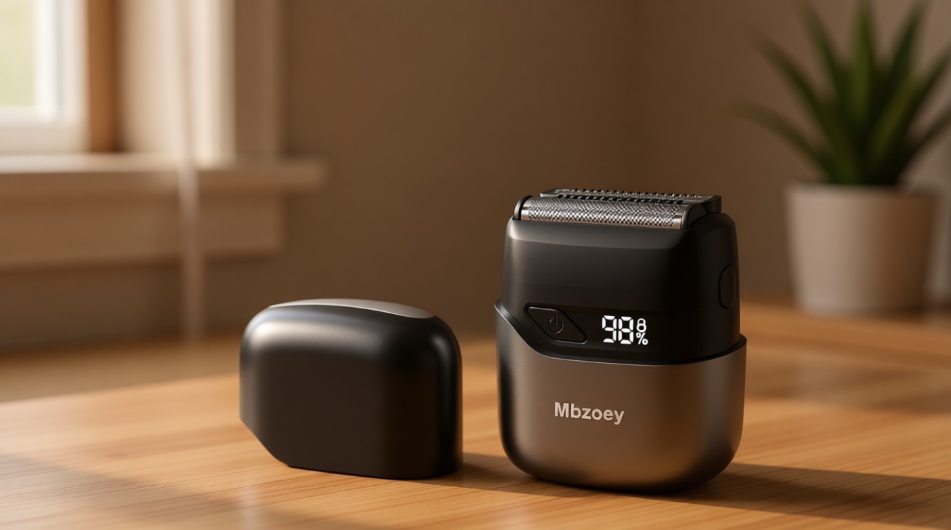 Mbzoey Electric Foil Shavers for Men: Mini Electric Razor for Face - IPX7 Waterproof Cordless Razor with LED Display & Fast Charge - Micro-Comb Technology & Precision Blades