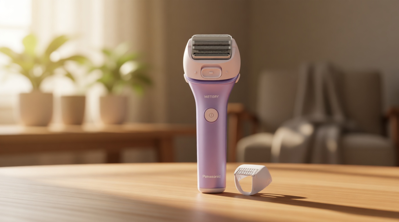 Panasonic Electric Shaver for Women, Cordless 4-Blade Shaver, Bikini Attachment, Pop-Up Trimmer, Wet Dry Operation, Electric Razors for Women - ES-AWL8AV (Purple)