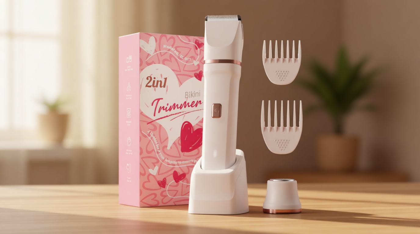 Risina Bikini Trimmer for Women - Painless Electric Razors for Silk Skin, Cordless Body Shaver with Ceramic Blade, Replaceable Lady Razor, IPX7 Waterproof & Easy Cleaning, Birthday Gifts for Beauty