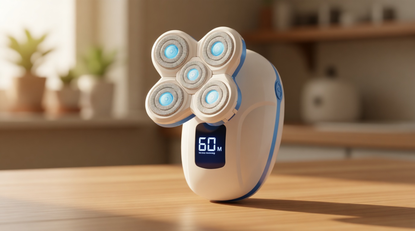 Electric Razors for Women Legs, Rechargeable Rotary Painless Shaver for Legs Bikini Facial Hair Removal, Body Wet/Dry Razor Water Resistant Grooming Kit, Cordless Womens Trimmer for Grooming, SkyBlue