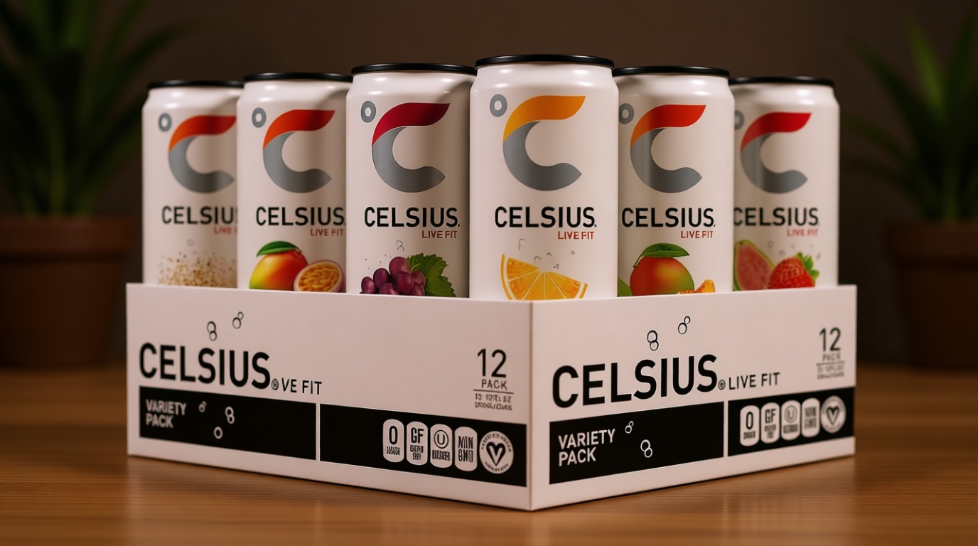 CELSIUS Assorted Flavors Official Variety Pack, Functional Essential Energy Drinks, 12 Fl Oz (Pack of 12)