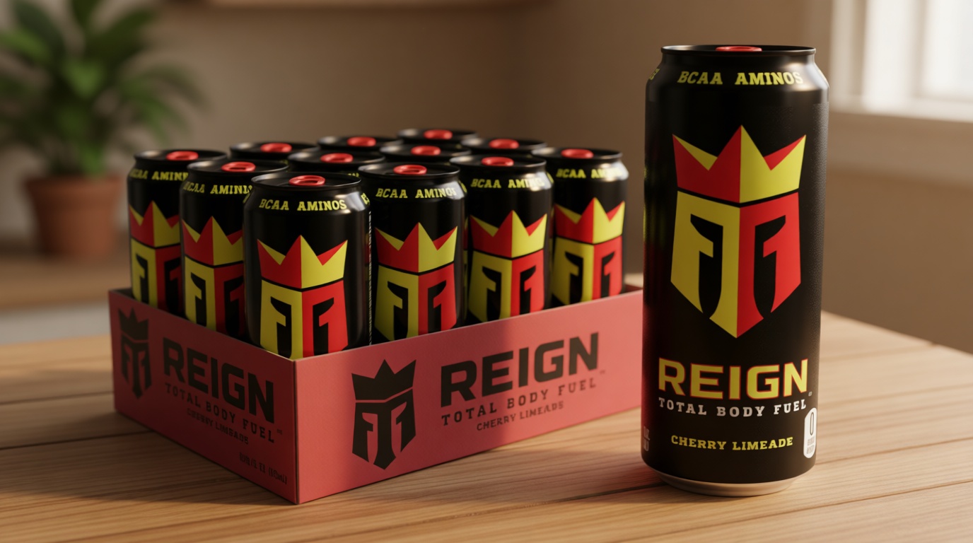 Reign Total Body Fuel, Cherry Limeade, Fitness & Performance Drink, 16 Fl Oz (Pack of 12)