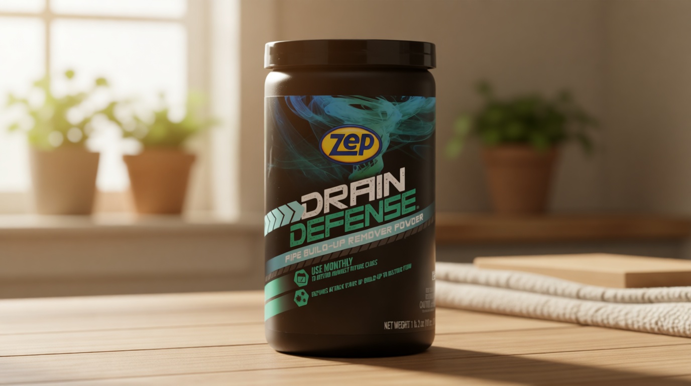 Zep Drain Defense Enzymatic Drain Cleaner Powder - 18 Ounces - ZDC16 - Safe for Pipes and Septic Systems, Pack of 1, white