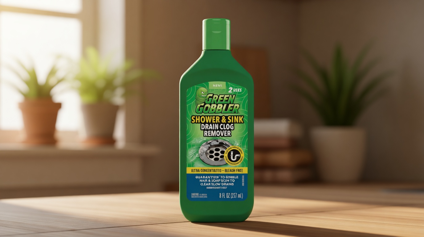 Green Gobbler Ultra Concentrated Drain Clog Remover & Cleaner | Powerful Hair, Grease & Soap Dissolver for Bathroom, Kitchen, Shower, Sink & Toilet | Safe for Pipes & Septic Systems