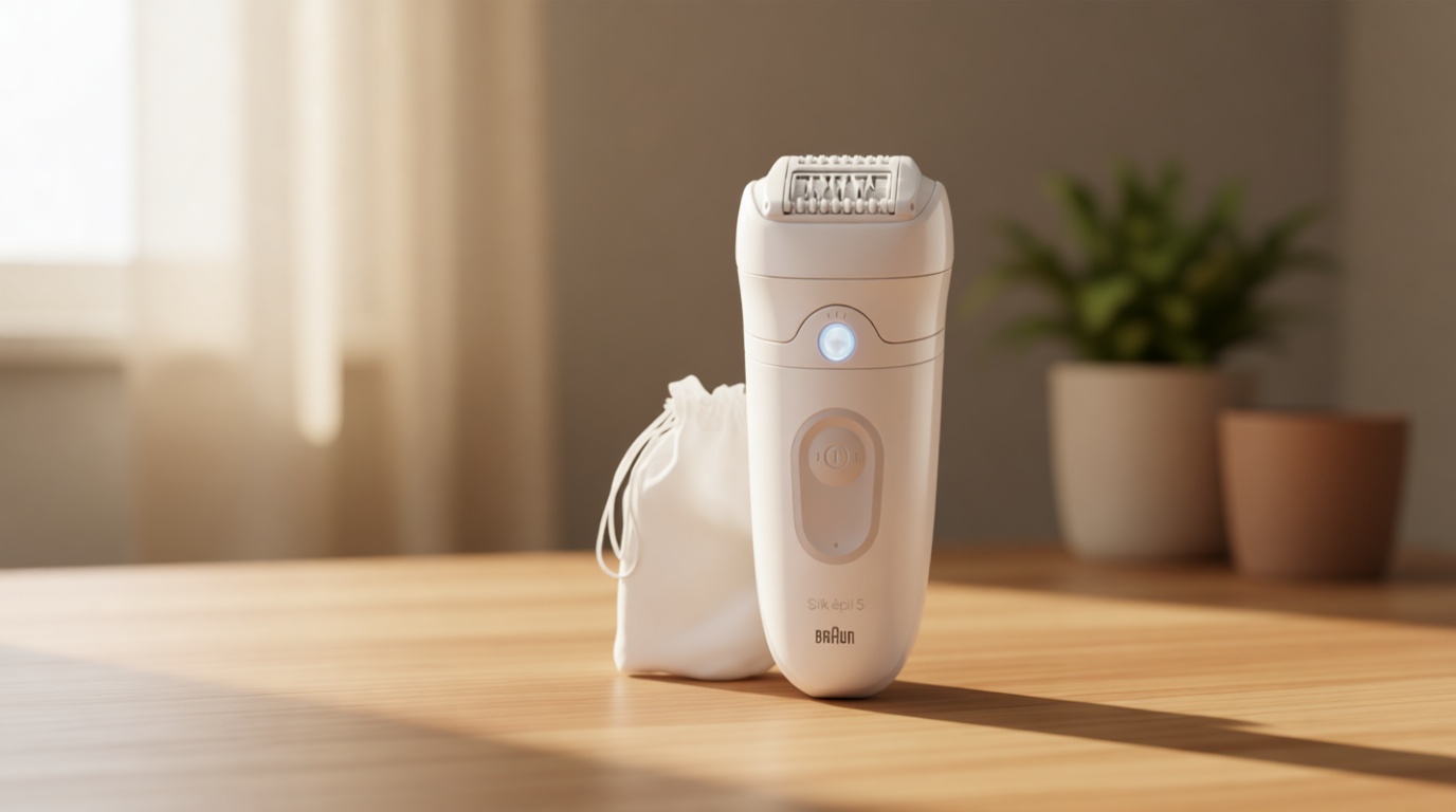 Braun Epilator Silk-épil 5, Hair Removal Device, Women Shaver & Trimmer, Wet and Dry, Includes Skin Contact Cap, SE5-011, Grey GreenCircle Certified: Certified Energy Savings