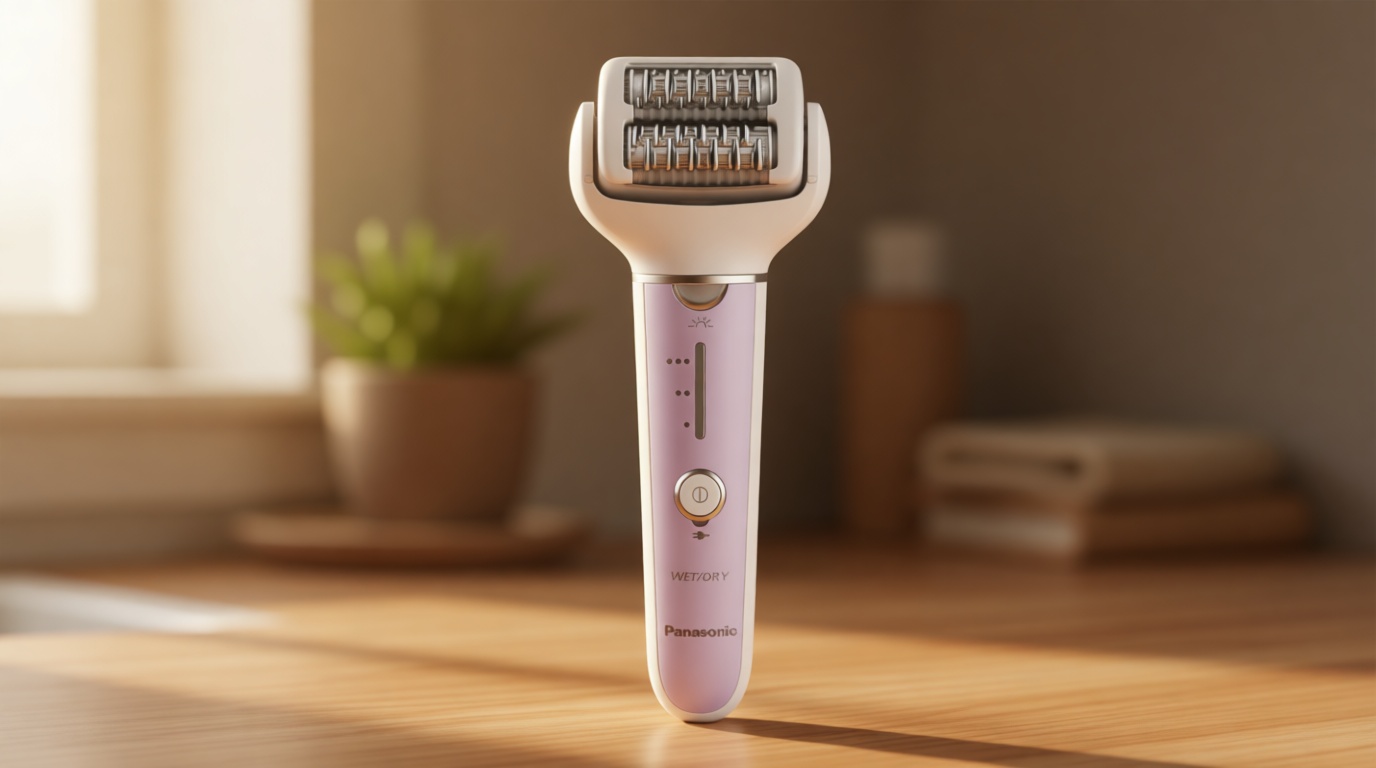 Panasonic Epilator with Gentle Cap, Electric Hair Remover for Home, 3 Speed Settings, Wet Dry, Washable - ES-EY30