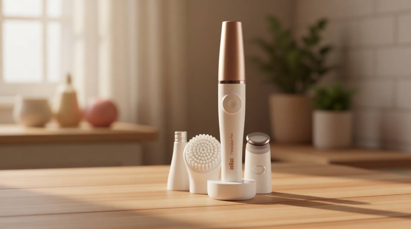 Braun Face Epilator Facespa Pro 911, Facial Hair Removal for Women, Hair Removal Device, 3-in-1 Epilating, Cleansing Brush and Skin Toning with 3 Extras GreenCircle Certified: Certified Energy Savings