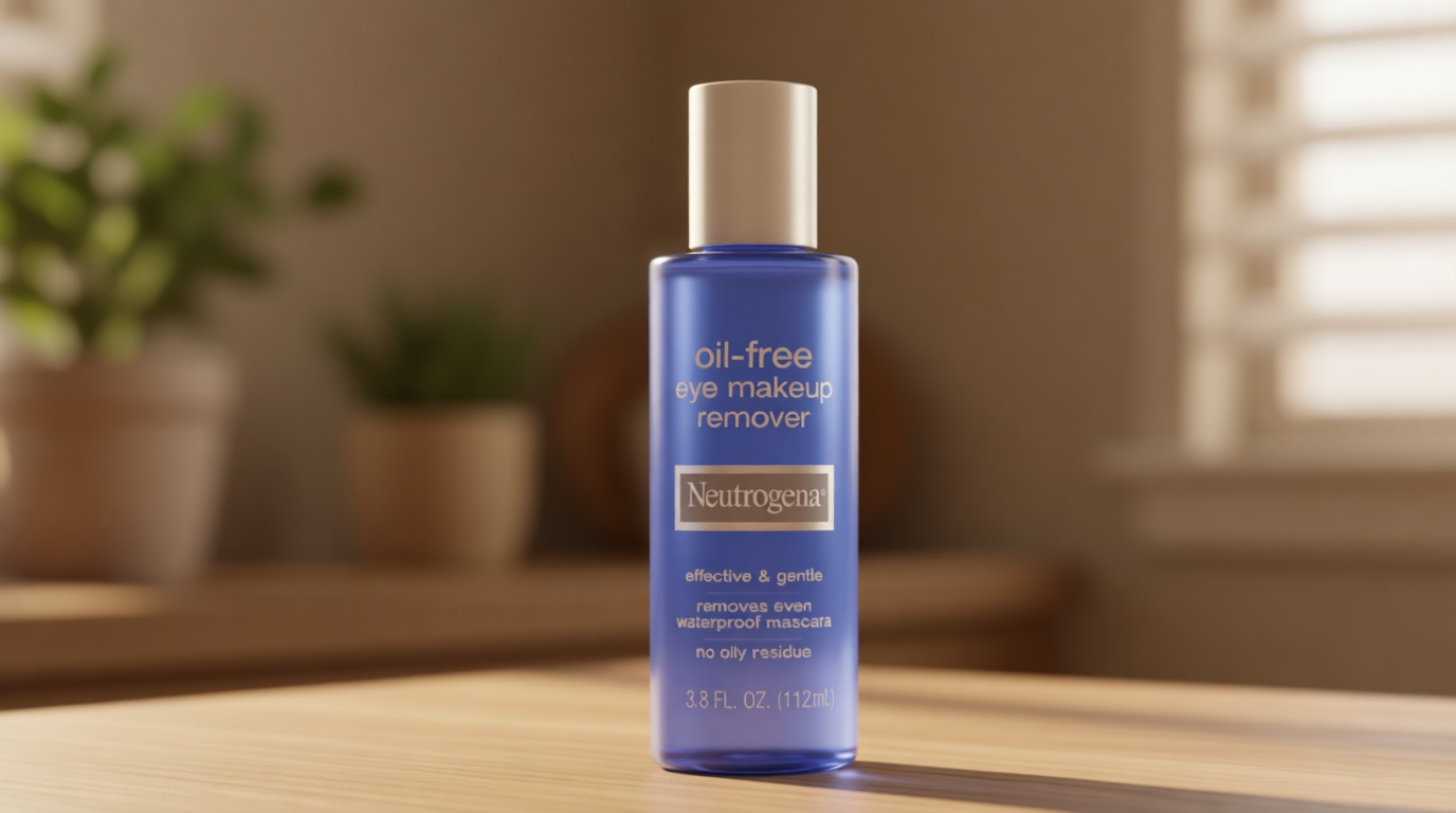 Neutrogena Gentle Oil-Free Eye Makeup Remover & Cleanser for Sensitive Eyes, Makeup Remover for Waterproof Mascara, Dermatologist & Ophthalmologist Tested, 3.8 fl. oz