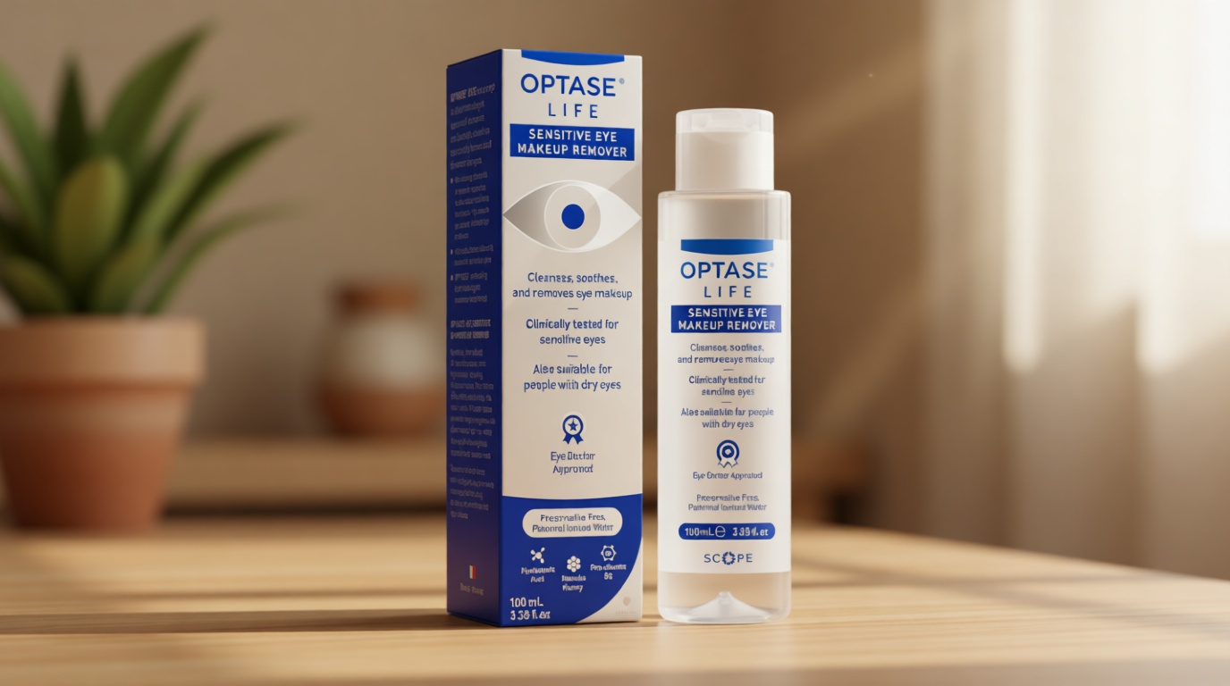 Optase Life Sensitive Eye Makeup Remover – Gentle & Effective for All Skin Types - Breakthrough Innovation vs Traditional Micellar Water - 100ml