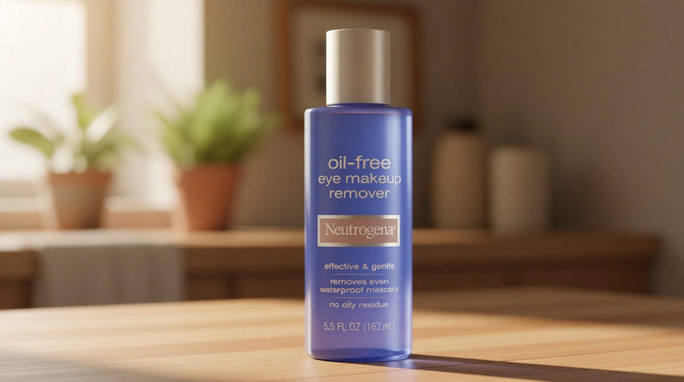 Neutrogena Gentle Oil-Free Eye Makeup Remover & Cleanser for Sensitive Eyes, Non-Greasy Makeup Remover, Waterproof Mascara Remover, Dermatologist & Ophthalmologist Tested, 5.5 fl. oz