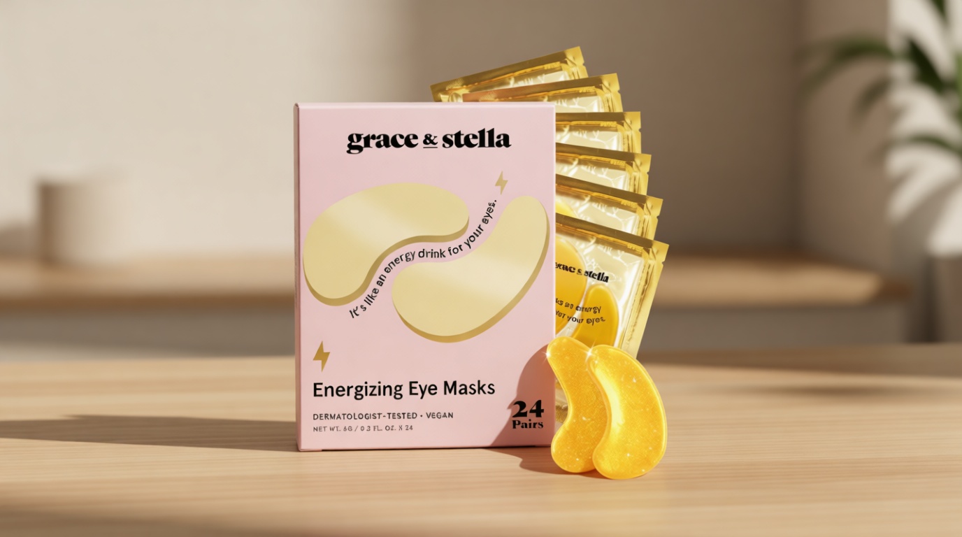grace & stella Award Winning Under Eye Mask - Birthday Gifts for Women - Gel Eye Patches for Dark Circles, Puffy Eyes, Undereye Bags - Mothers Day Gifts for Mom - Vegan Self Care (24 Pairs, Gold) ClimatePartner certified