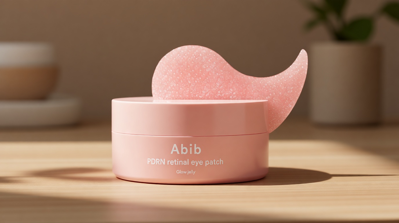 Abib PDRN Retinal Eye Patches for Rejuvenating & Puffy Eyes with Glow Jelly, Niacinamide, 60 Count, Korean Skin Care