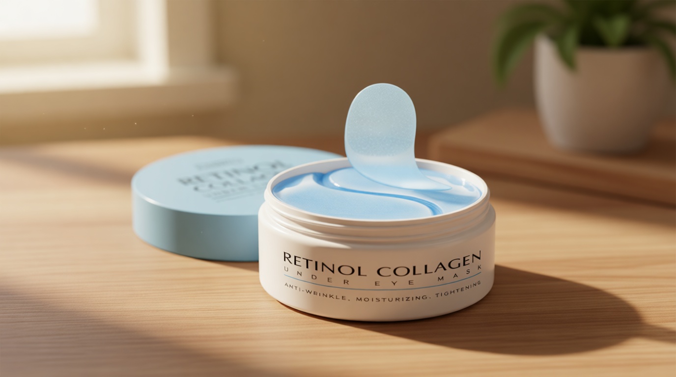 Enaskin Naturals Under Eye Patches for Dark Circles: 30 Pairs Retinol Collagen Eye Gels Mask - Reduce Wrinkles Puffy & Bags - Skin Treatment Pads - Anti Aging Moisturizer For Women (Blue)