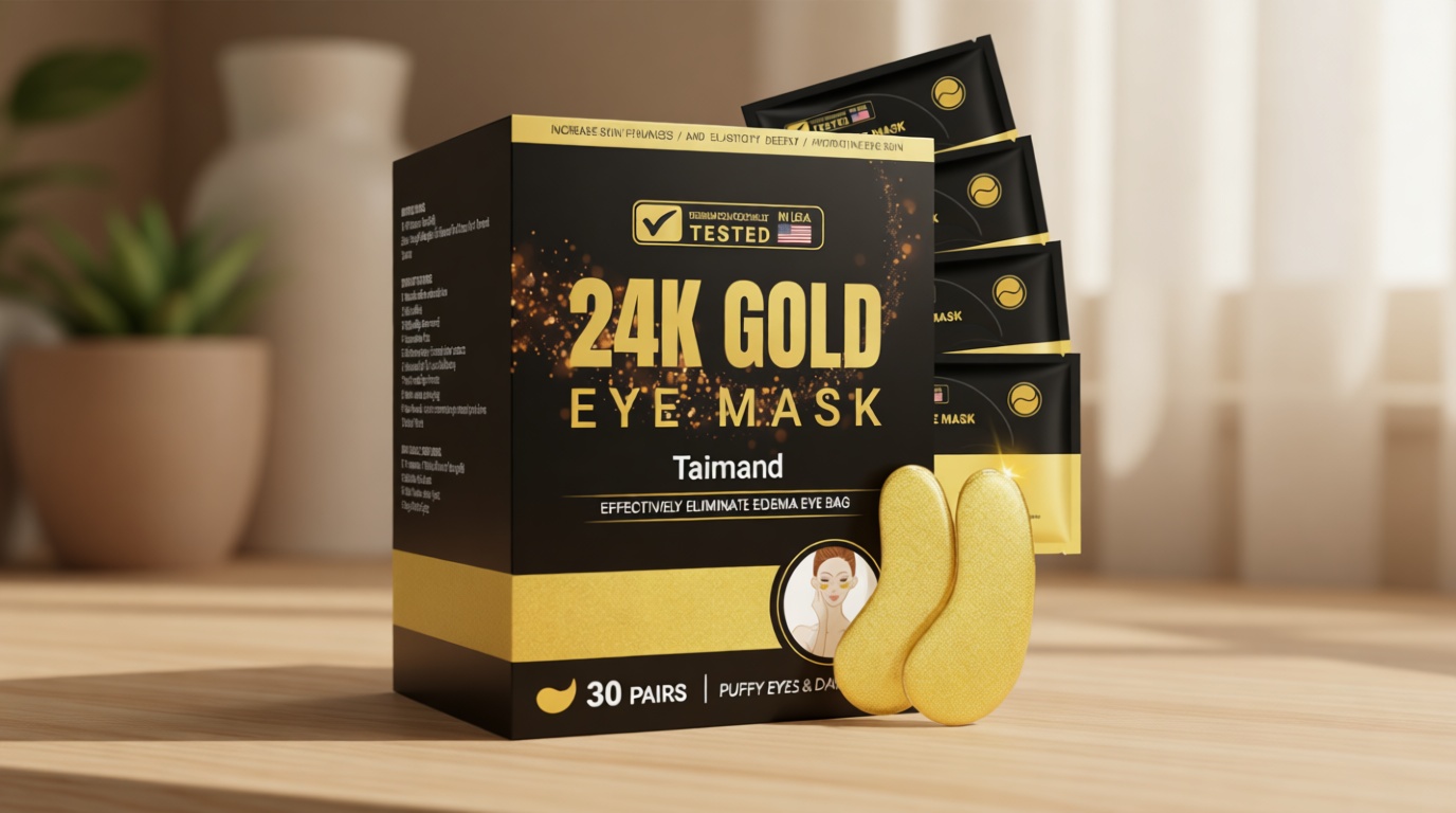 Taimand Under Eye Patches (30 Pairs), 24K Gold Under Eye Mask for Puffy Eyes, Dark Circles,Bags and Wrinkles with Collagen,Relieves Pressure and Reduces Wrinkles,Revitalises and Refreshes Your Skin