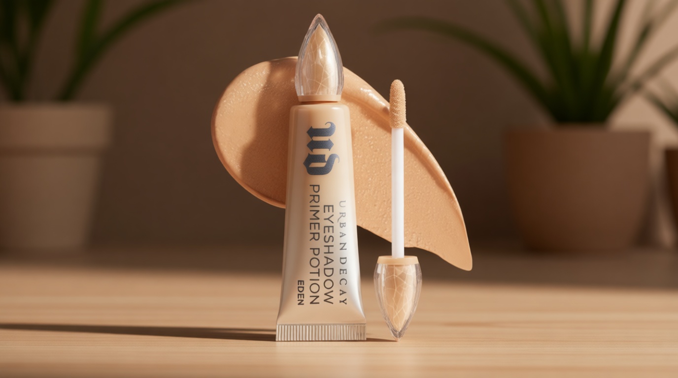 Urban Decay Matte Eyeshadow Primer Potion Eden - Matte Eye Primer for Crease-Resistant & Long Lasting Eye Makeup, Smooths & Preps Eyelid Base, For More Vibrant Eyeshadow, All Skin Tones - 0.33 fl oz