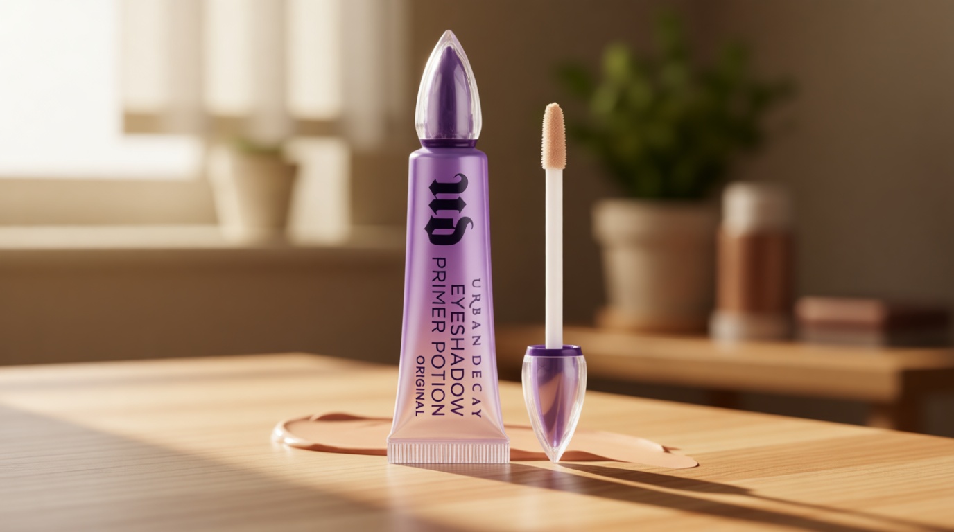 Urban Decay Eyeshadow Primer Potion - Waterproof, Eyelid Base Primer, Nude, Up to 8 Hour Wear, Long Lasting Crease-Resistant Eye Makeup, Translucent Shade, Universal for All Skin Tones