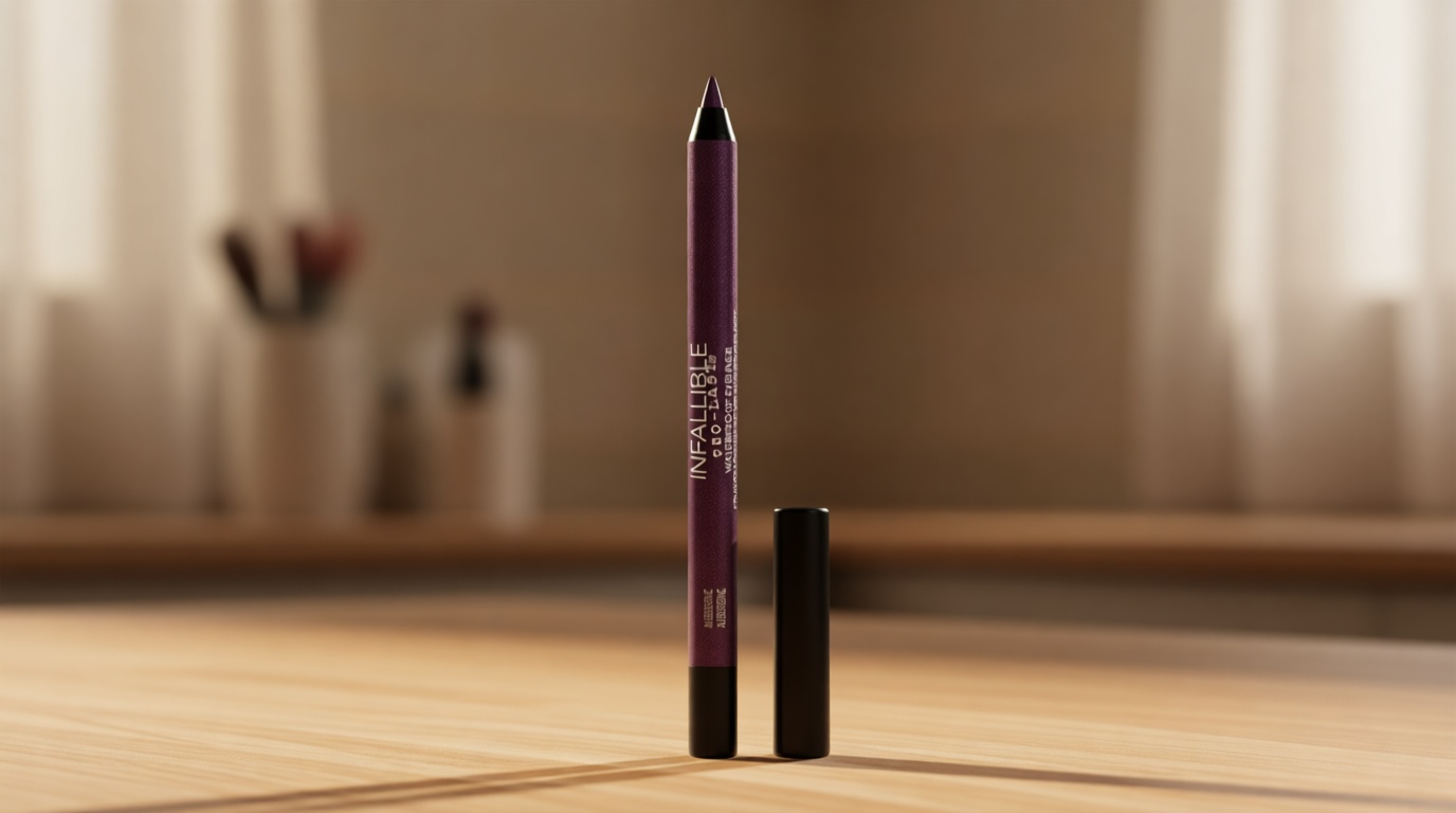L'Oreal Paris Makeup Infallible Pro-Last Pencil Eyeliner, Waterproof and Smudge-Resistant, Glides on Easily to Create any Look, Aubergine, 0.042 oz.