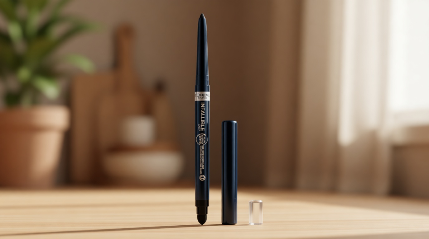 L'Oreal Paris Infallible Grip Mechanical Gel Eyeliner Pencil, Smudge-Resistant, Waterproof Eye Makeup with Up to 36HR Wear, Blue Jersey, 0.01 Oz