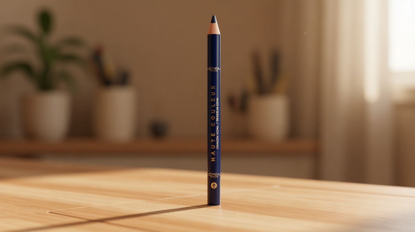 L'Oreal Paris Haute Couleur Kohl Eyeliner Pencil, Intense Eye Liner Color with Smooth Gel-Like Formula, Up To 12HR Eye Makeup Wear, 130 Blue Suede