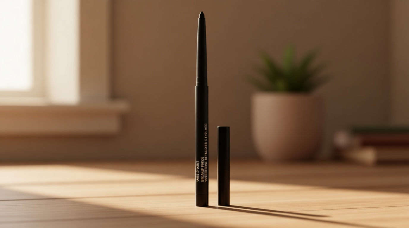 wet n wild Mega Last Breakup Proof Waterproof Retractable Gel Eyeliner - Ultra Pigmented 16-Hour Long Wear, Smudge Proof Satin Finish Formula, Cruelty-Free & Vegan - Charcoal