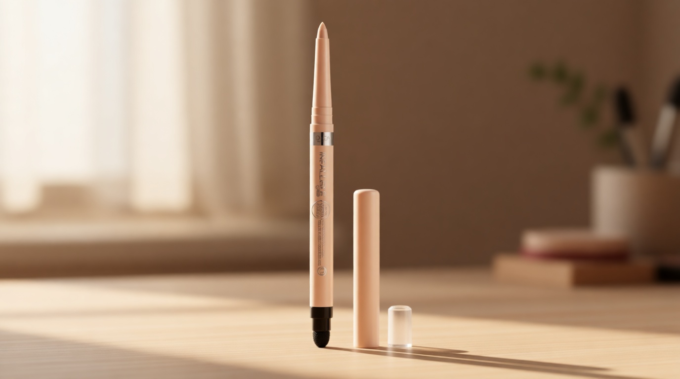 L'Oreal Paris Infallible Grip Mechanical Gel Eyeliner Pencil, Smudge-Resistant, Waterproof Eye Makeup with Up to 36HR Wear, Bright Nude, 0.01 Oz