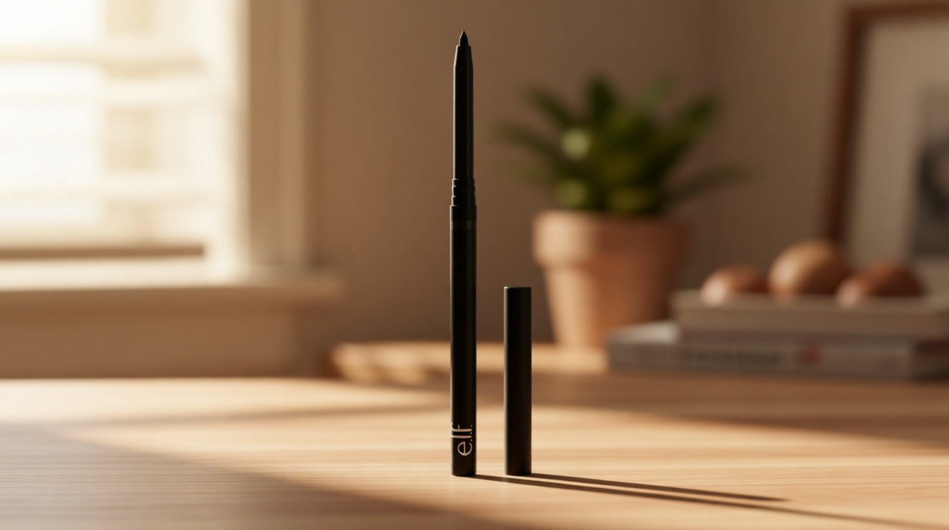 e.l.f. No Budge Retractable Eyeliner, Creamy, Ultra-Pigmented & Waterproof, Creates Bold & Defined Lines, Vegan & Cruelty-Free, Black