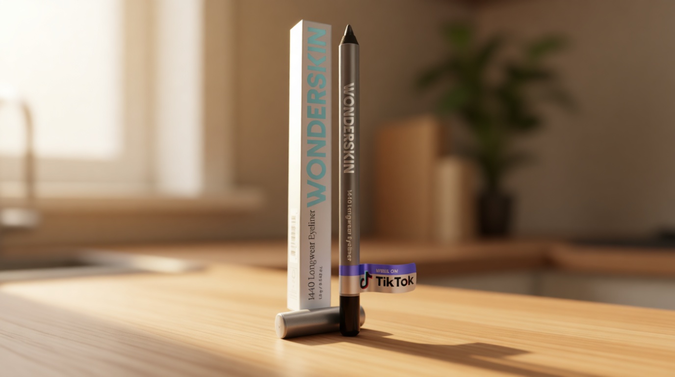 Wonderskin Eyeliner Pencil, 1440 Longwear Deep Black Eyeliner Pencil - Waterproof, Sharpenable & Smudge Proof (Liquorice) ClimatePartner certified