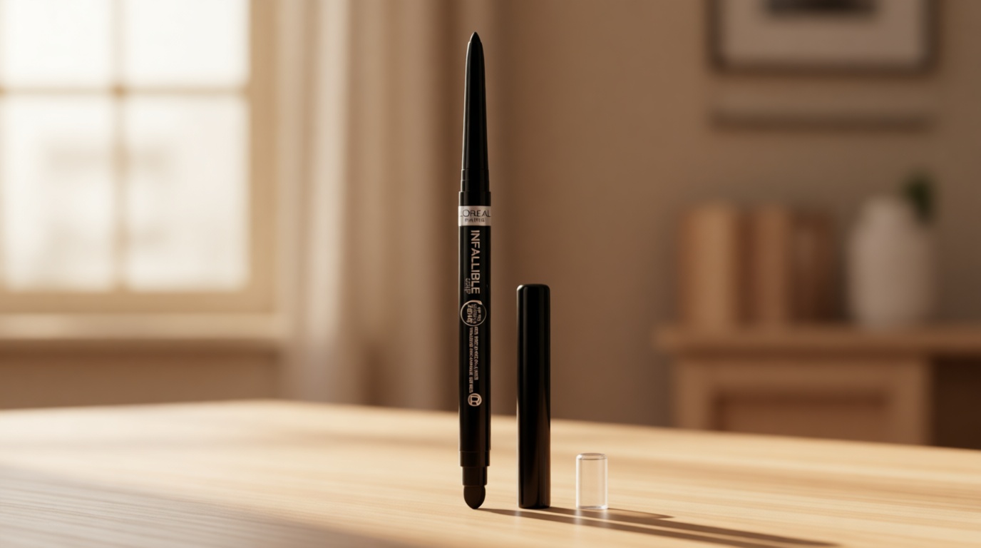 L'Oreal Paris Infallible Grip Mechanical Gel Eyeliner Pencil, Smudge-Resistant, Waterproof Eye Makeup with Up to 36HR Wear, Intense Black, 0.01 Oz