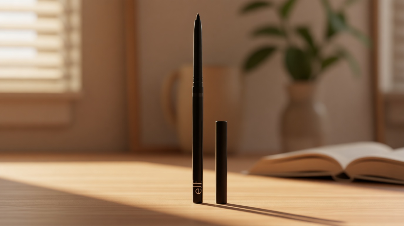 e.l.f. No Budge Retractable Eyeliner, Creamy, Ultra-Pigmented & Waterproof, Creates Bold & Defined Lines, Vegan & Cruelty-Free, Black