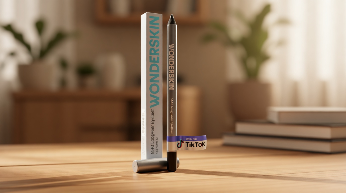 Wonderskin Eyeliner Pencil, 1440 Longwear Deep Black Eyeliner Pencil - Waterproof, Sharpenable & Smudge Proof (Liquorice) ClimatePartner certified