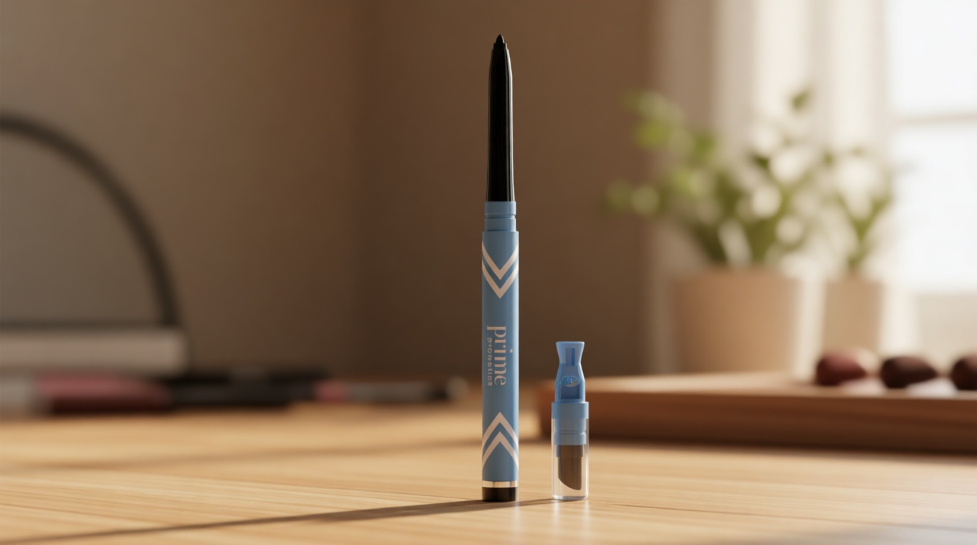 PRIME PROMETICS PrimeEyes Glide Eyeliner for Mature Women – Water-Resistant, Long-Stay and Mess-Proof – Gel Cream Texture, Discreet Sharpener and Effective Smudger (Black)