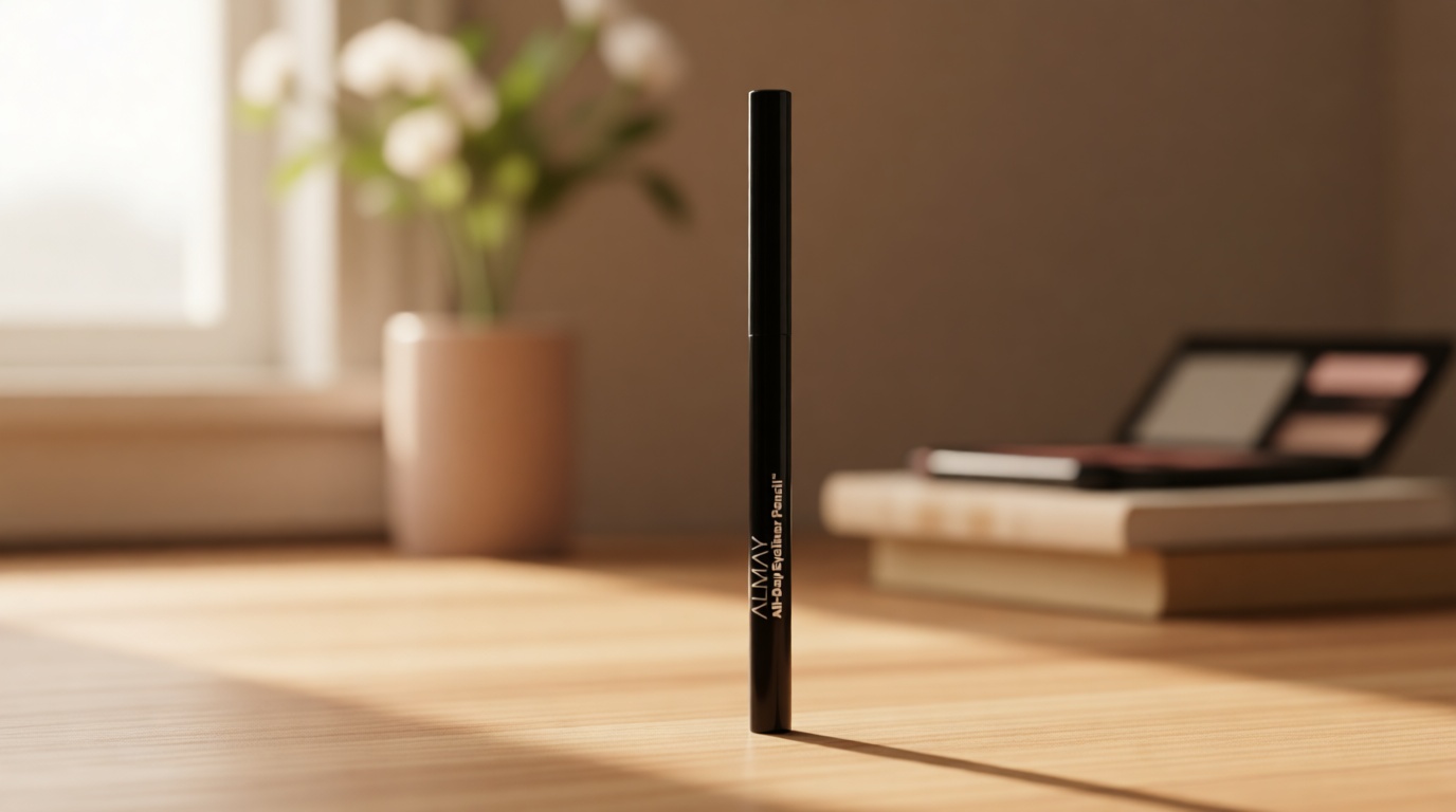 Almay All-Day Eyeliner Pencil, Hypoallergenic, Cruelty-Free, Oil-Free, Fragrance-Free, Ophthalmologist Tested, Long Wearing and Water Resistant (Packaging May Vary), 205 Black, 0.01 oz EWG Verified