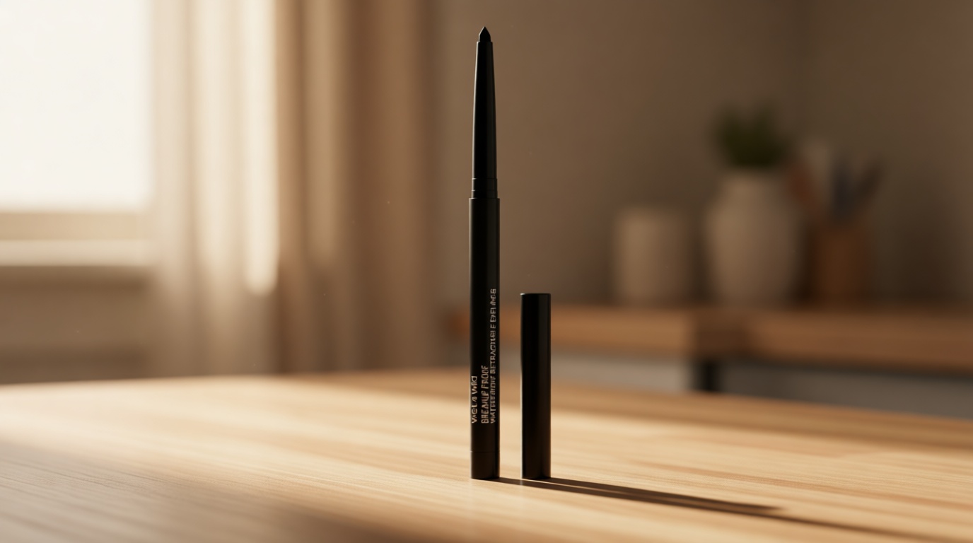 wet n wild Mega Last Breakup Proof Waterproof Retractable Gel Eyeliner - Ultra Pigmented 16-Hour Long Wear, Smudge Proof Satin Finish Formula, Cruelty-Free & Vegan - Charcoal