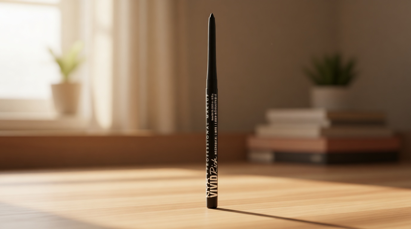 NYX PROFESSIONAL MAKEUP Mechanical Eye Pencil,Vivid Rich Mechanical, Creamy Retractable Eyeliner - Always Onyx, Black Eyeliner