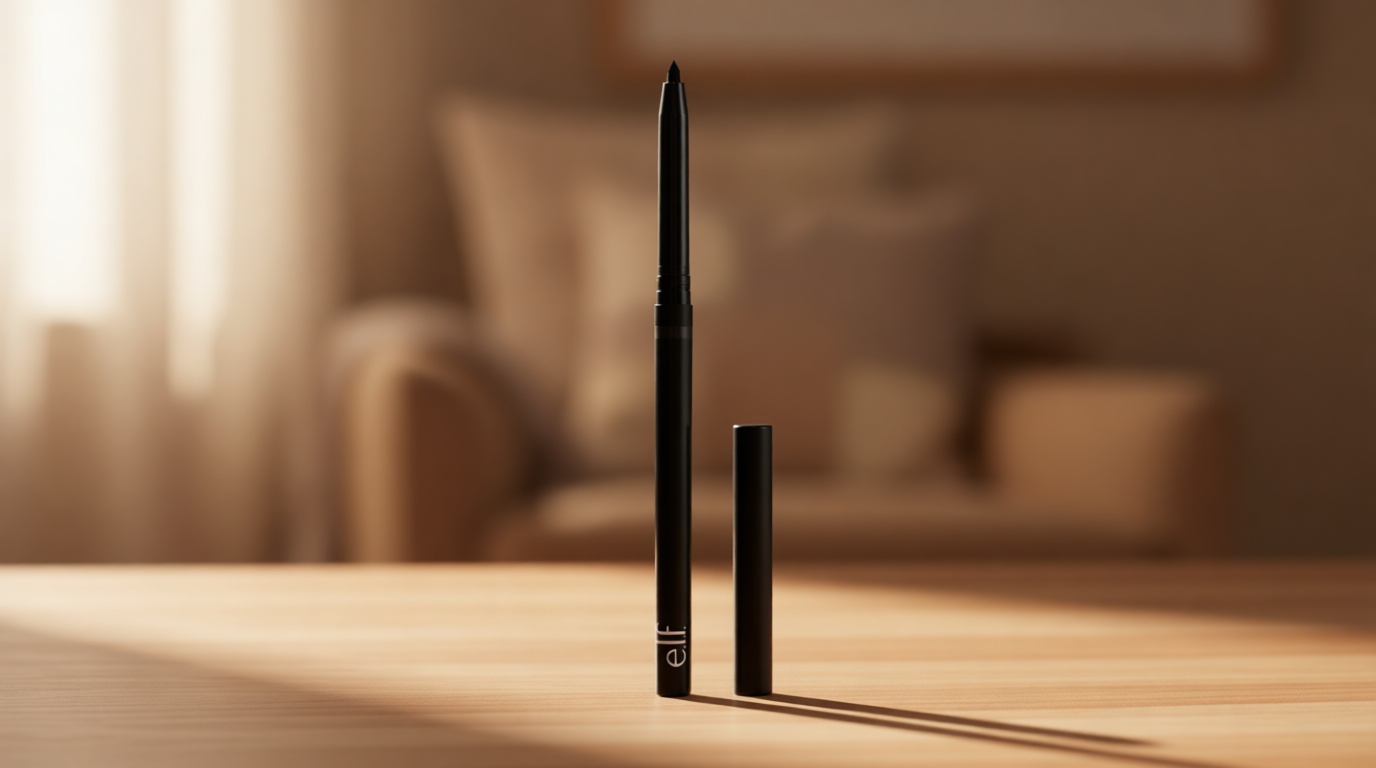 e.l.f. No Budge Retractable Eyeliner, Creamy, Ultra-Pigmented & Waterproof, Creates Bold & Defined Lines, Vegan & Cruelty-Free, Black