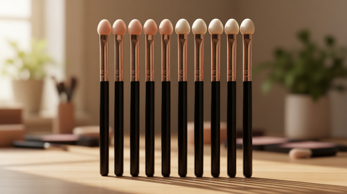 Makeup Brushes Set for Women Professional,UorPoto 10Pcs Sponge Eyeshadow Brush Sets Applicator Double Sided reusable