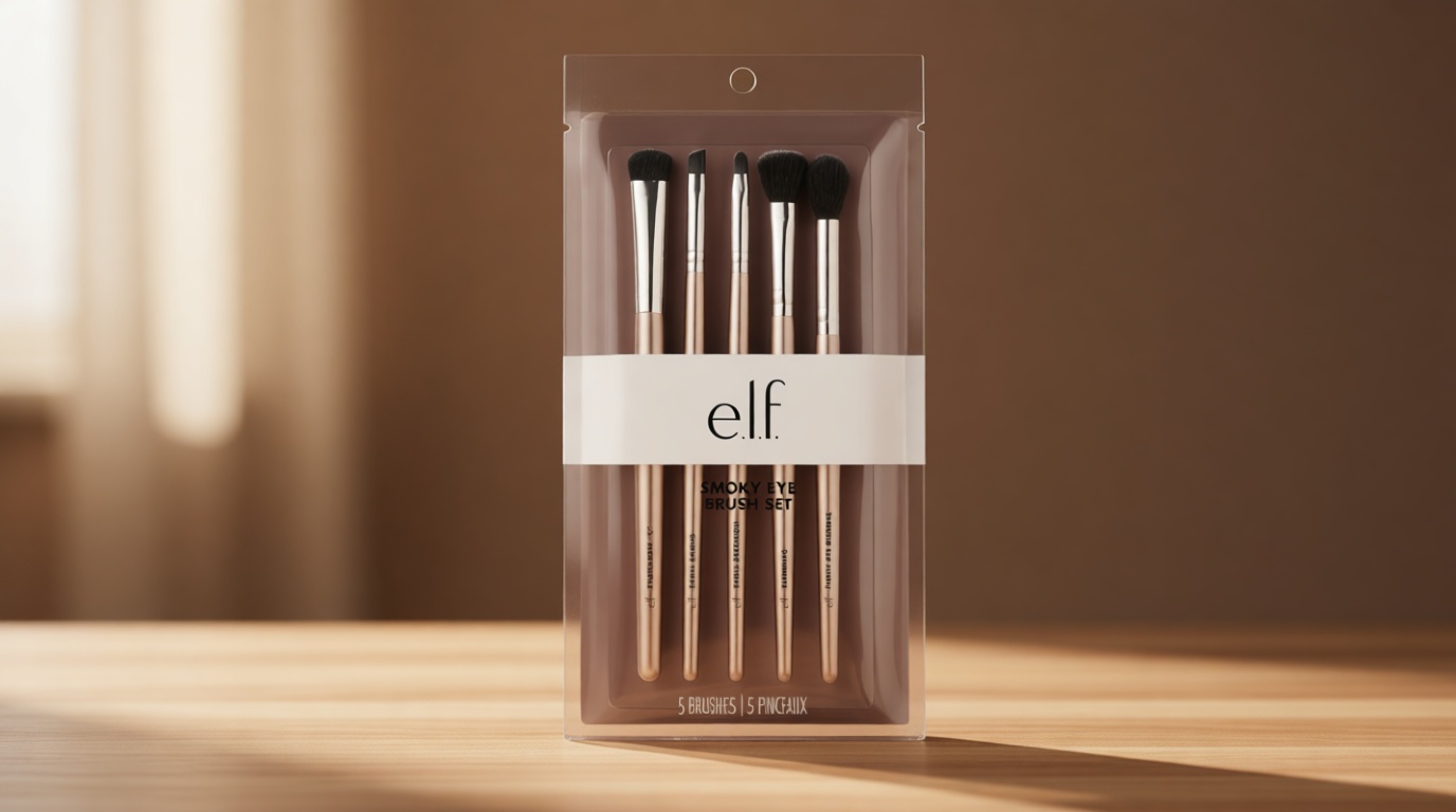 e.l.f. Smoky Eye Brush Kit, 5-Piece Makeup Brush Kit For Creating A Smoky Eye Look, Apply & Blend Eyeshadow, Vegan & Cruelty-Free