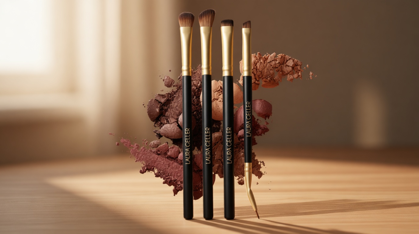 LAURA GELLER NEW YORK Cosmetic Professional Makeup Brushes - Cruelty-Free - 18 Shadow Skills Eyeshadow Brushes (4 Pack)