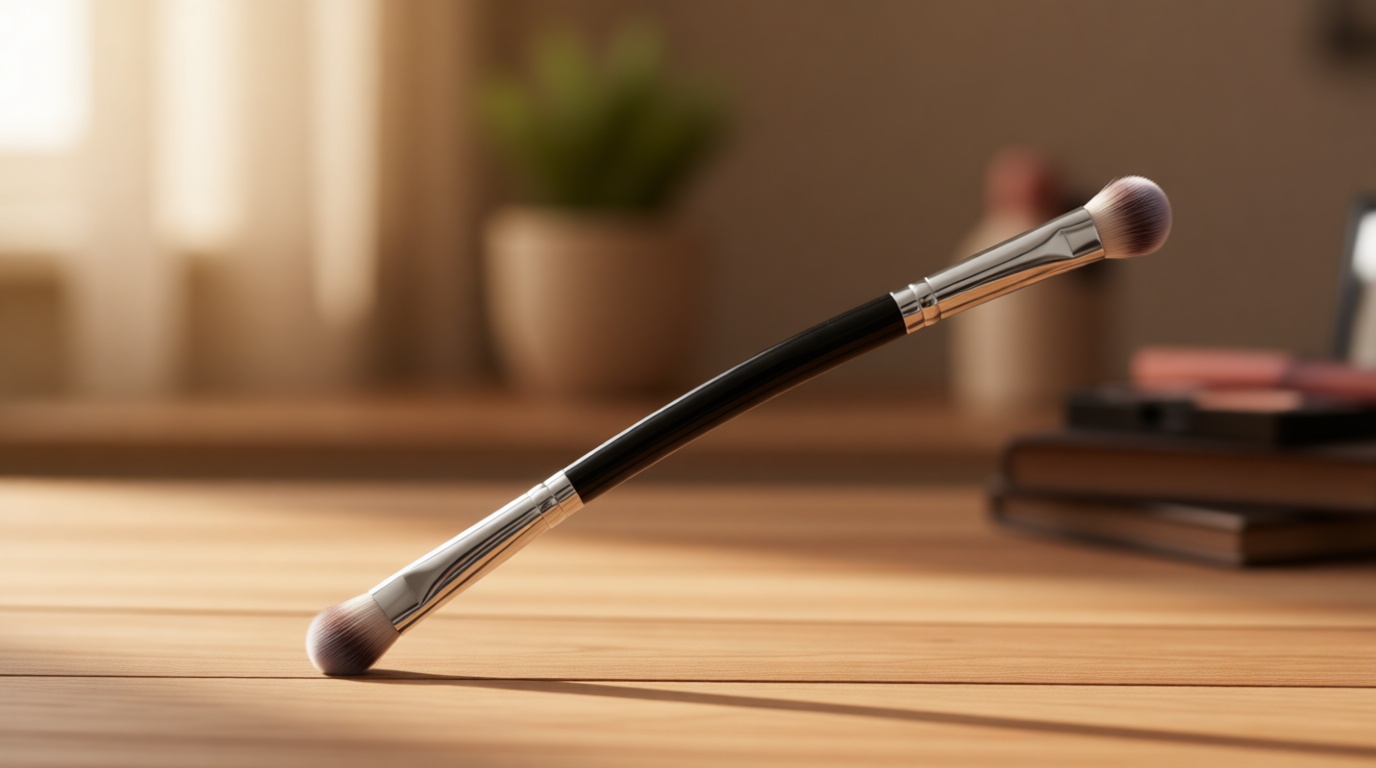 Eyeshadow Brush Eye Makeup Brush Professional Blending Eyeshadow Makeup Brushes for Concealer Eyebrows Eyeliner Soft Hairs Makeup Tool (Black-EB02)