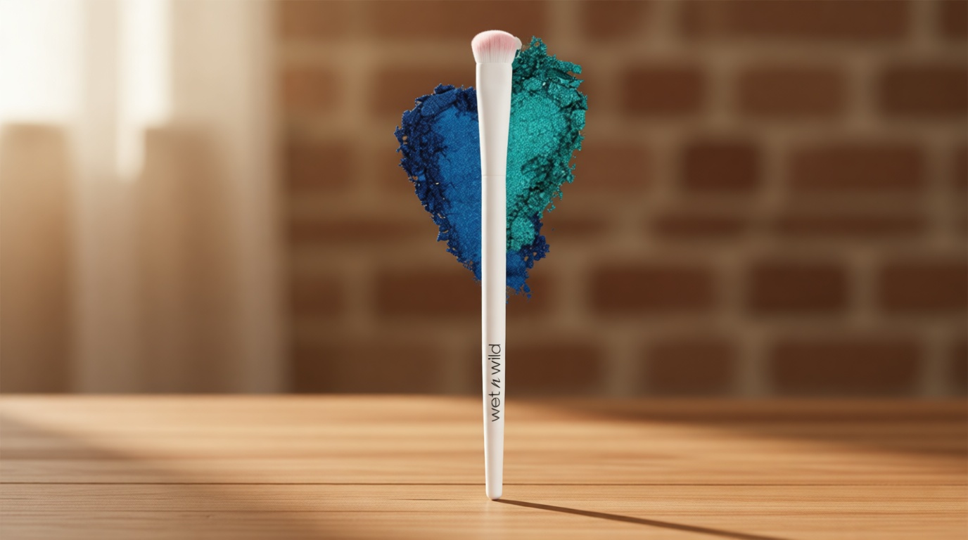 wet n wild Eyeshadow Brush, Precision Blending Application, Soft Synthetic Fibers, Ergonomic Handle for Comfortable Precision Control