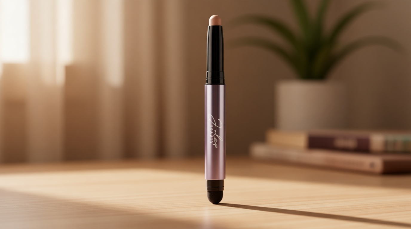 Julep Eyeshadow 101 Cream-to-Powder Waterproof Shadow Stick – Champagne Shimmer – Long-Lasting, Crease-Proof, Medium Golden-Beige Shimmer Cream Eyeshadow with Built-in Smudger