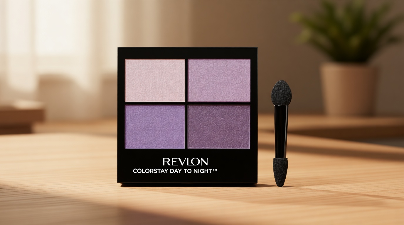 Revlon ColorStay Day to Night Eyeshadow Quad, Longwear Shadow Palette with Transitional Shades and Buttery Soft Feel, Crease & Smudge Proof, 530 Seductive, 0.16 Oz