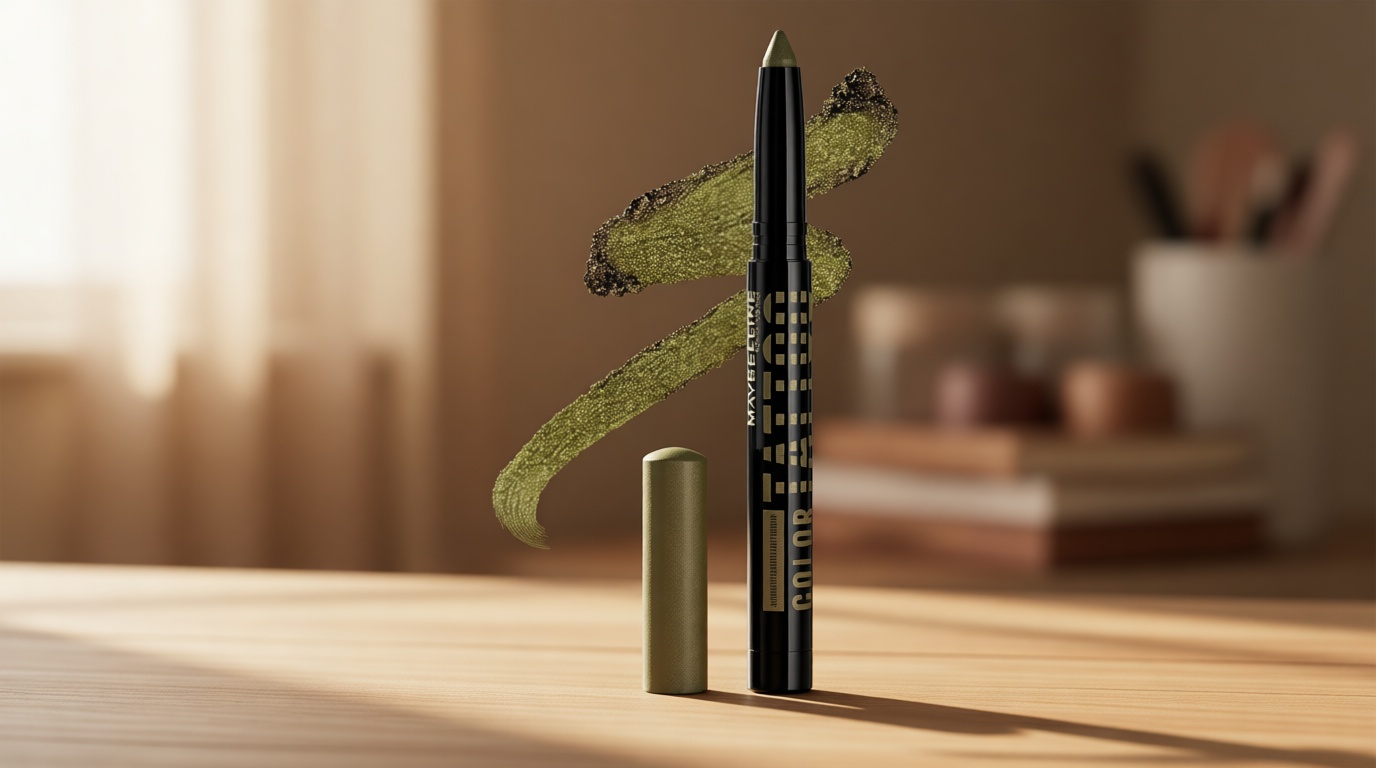 MAYBELLINE Color Tattoo Longwear Multi-Use Eye Shadow Stix, Eye Makeup, I am Fierce (Deep Green Shimmer)