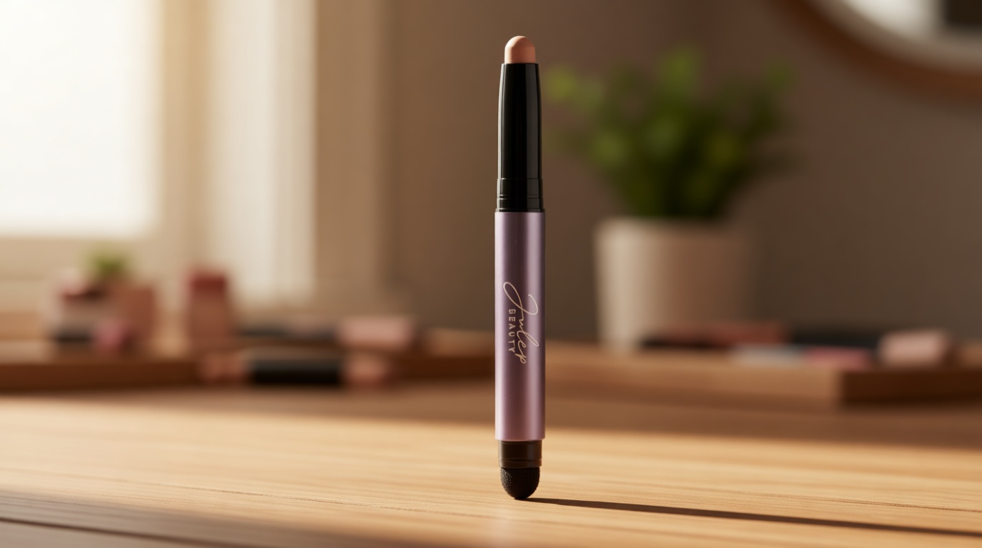 Julep Eyeshadow 101 Cream-to-Powder Waterproof Shadow Stick – Champagne Shimmer – Long-Lasting, Crease-Proof, Medium Golden-Beige Shimmer Cream Eyeshadow with Built-in Smudger