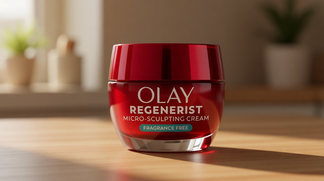 Olay Face Moisturizer, Regenerist Micro-Sculpting Cream for Women, Fragrance-Free - Anti-Aging, Anti-Wrinkle, Firming Skin Care - Triple Collagen Cream, Peptide, Hyaluronic Acid, Niacinamide, 1.7oz