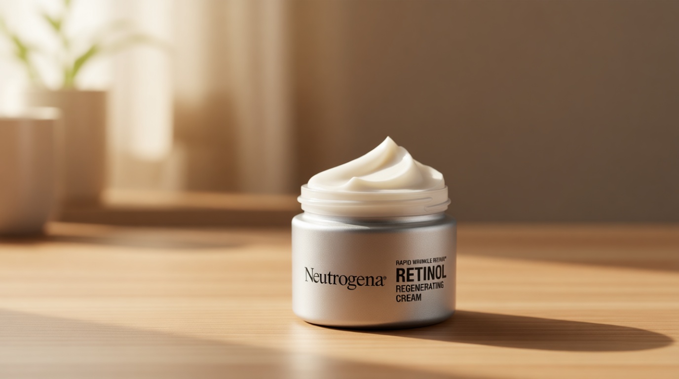 Neutrogena Rapid Wrinkle Repair Retinol Face Moisturizer, Daily Anti-Aging Face Cream with Retinol & Hyaluronic Acid to Fight Fine Lines, Wrinkles, & Dark Spots, 1.7 oz
