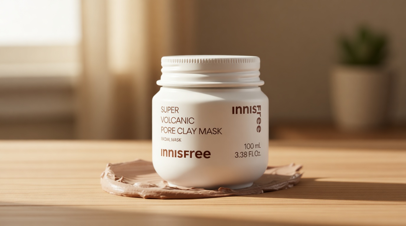 Innisfree Super Volcanic Clay Masks - Pore & Sebum Clay Mask for Oily Skin, Dual Mask for Normal to Dry Skin, Available in Limited Edition & Gift Sets