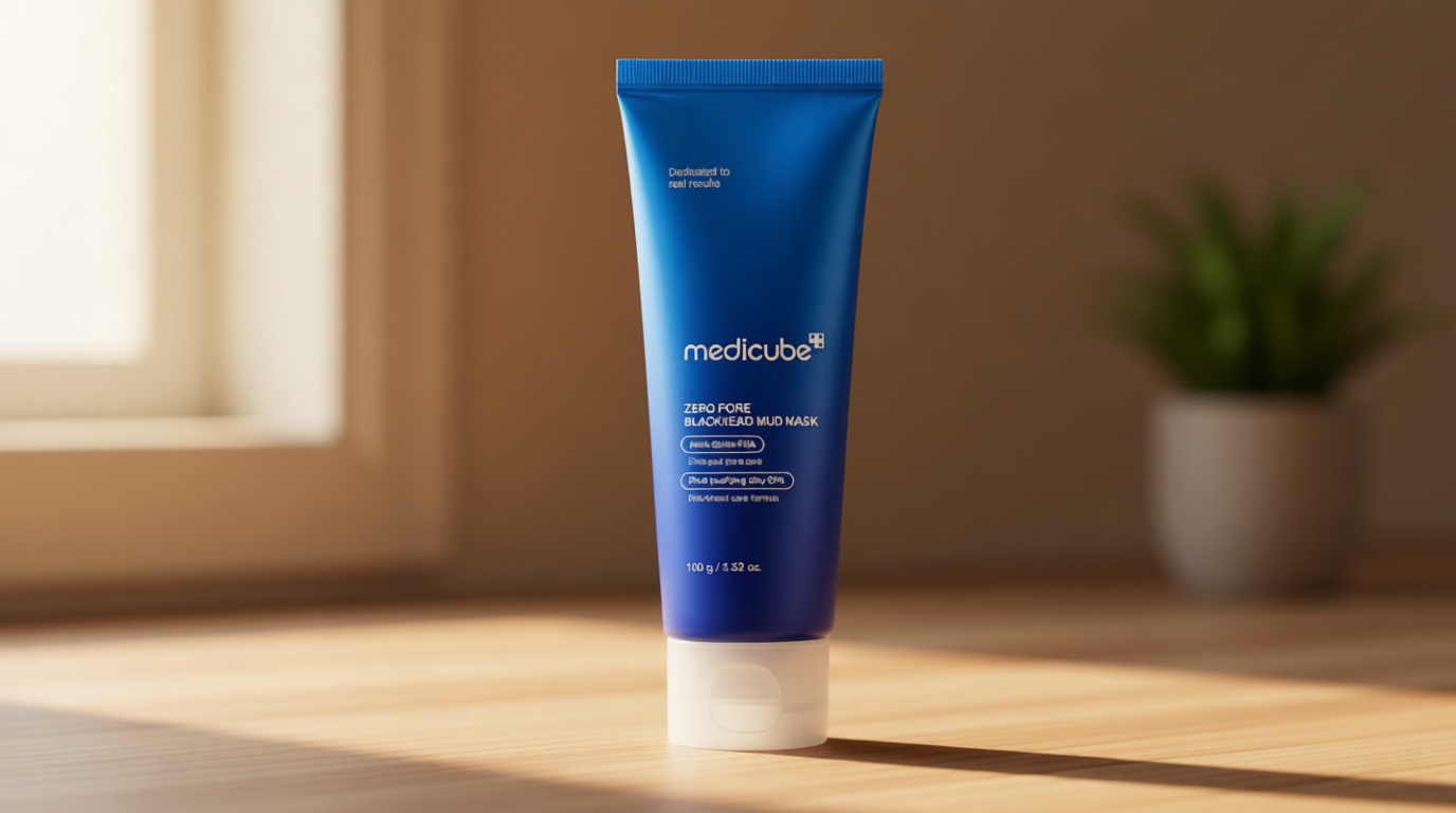 Medicube Zero Pore Blackhead Mud Facial Mask - Skin Cooling & Pore Tightening - 3 Minute Quick Dry Formula with AHA, BHA, PHA, and Pore-Purifying Clay - Korean Mud Mask 3.52 oz