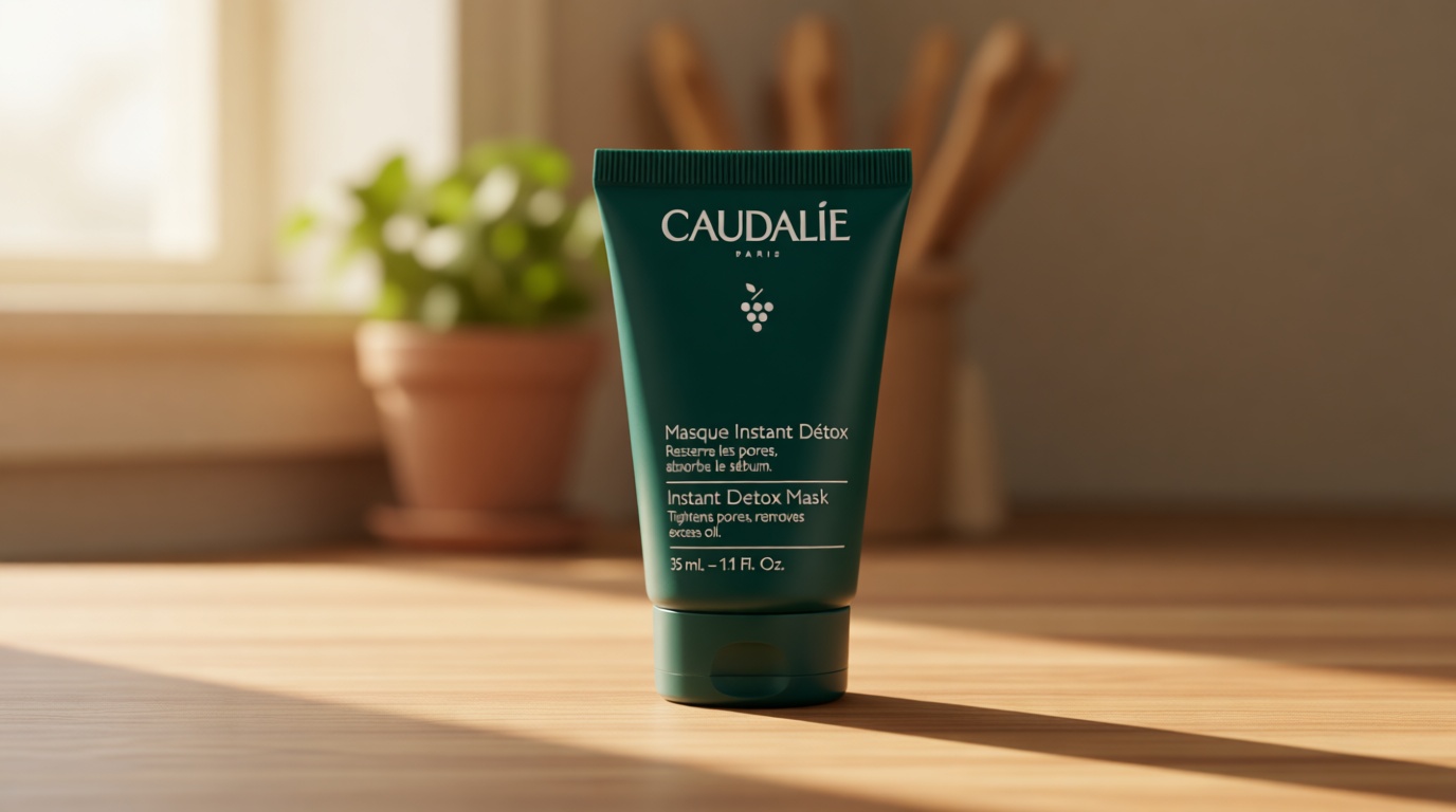 Caudalie Instant Detox Mask Pore Minimizing - Visibly Eliminates Excess Sebum and Visibly Tightens Pores in as Little as 10 Minutes