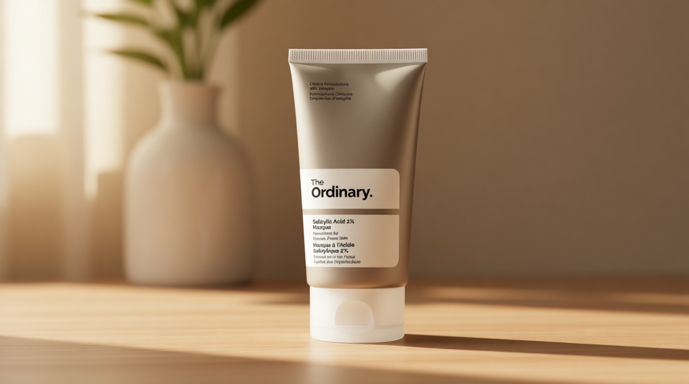 The Ordinary Salicylic Acid 2% Masque, Clarifying Charcoal & Clay Mask for Blemish-Prone Skin, 1.7 Fl Oz